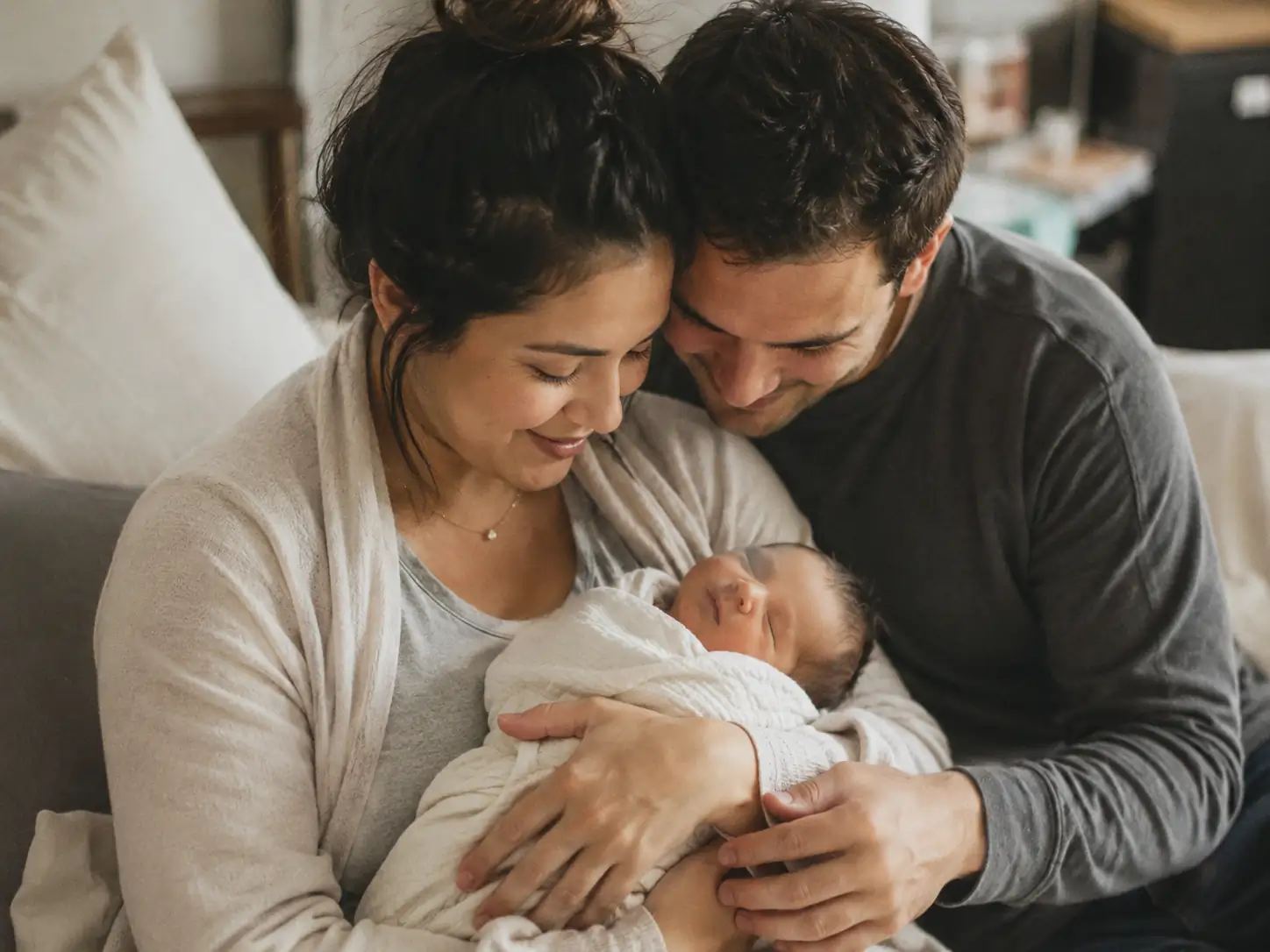 Family with newborn